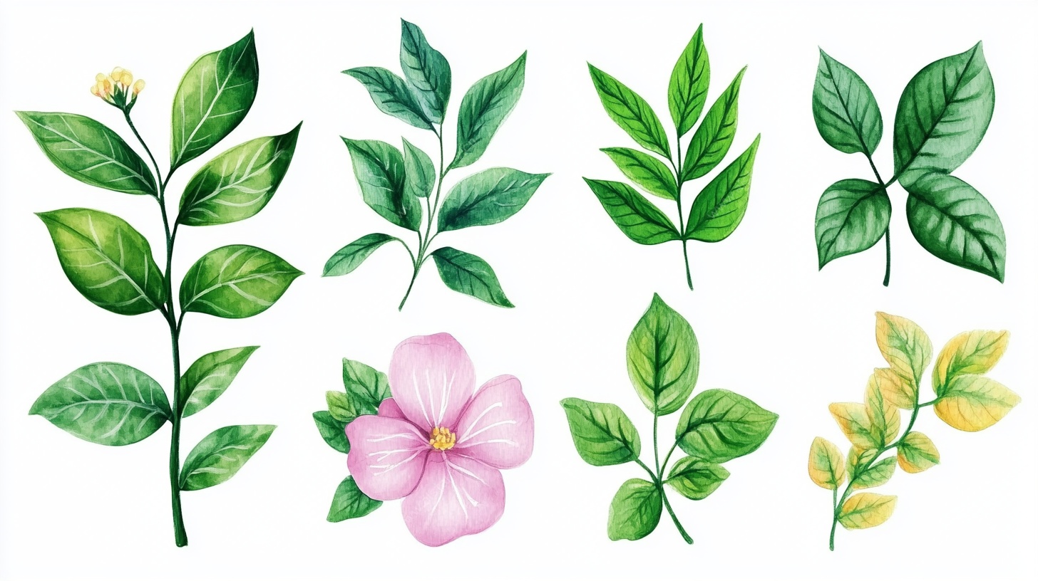 手绘绿植花卉素材集