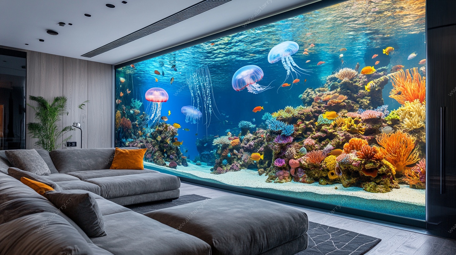 客厅中的梦幻海底世界