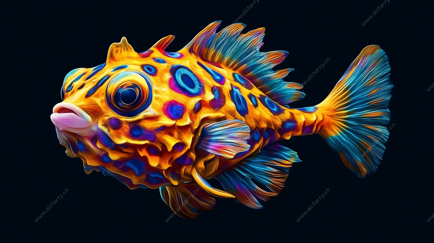 五彩斑斓梦幻艺术鱼