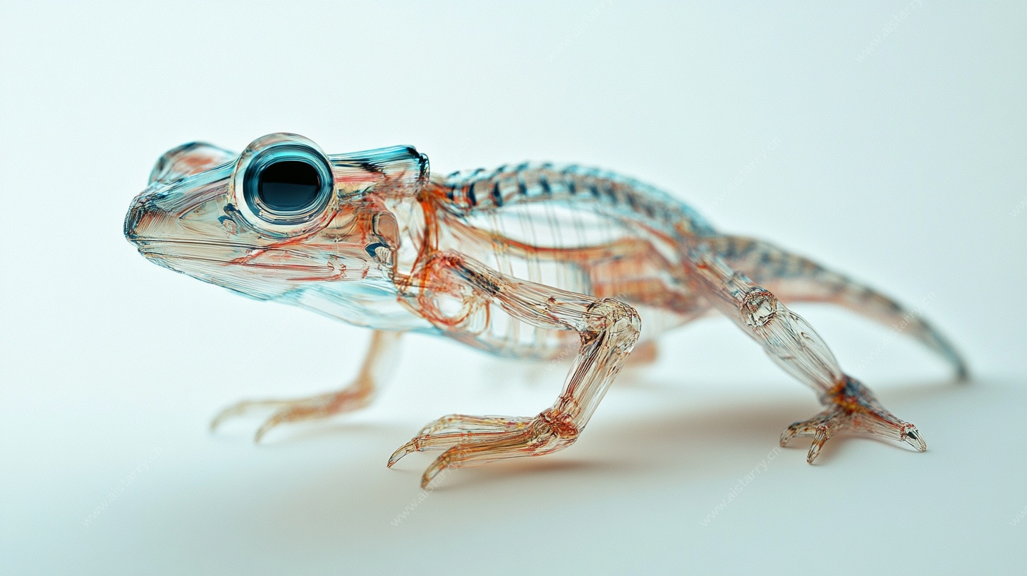 透明青蛙模型艺术展示