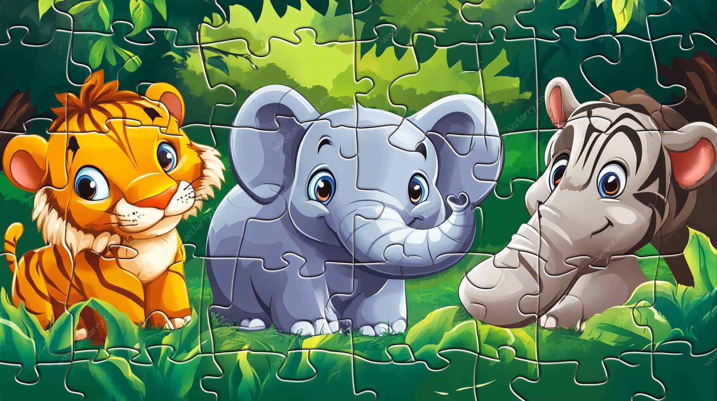 动物拼图 丛林小伙伴