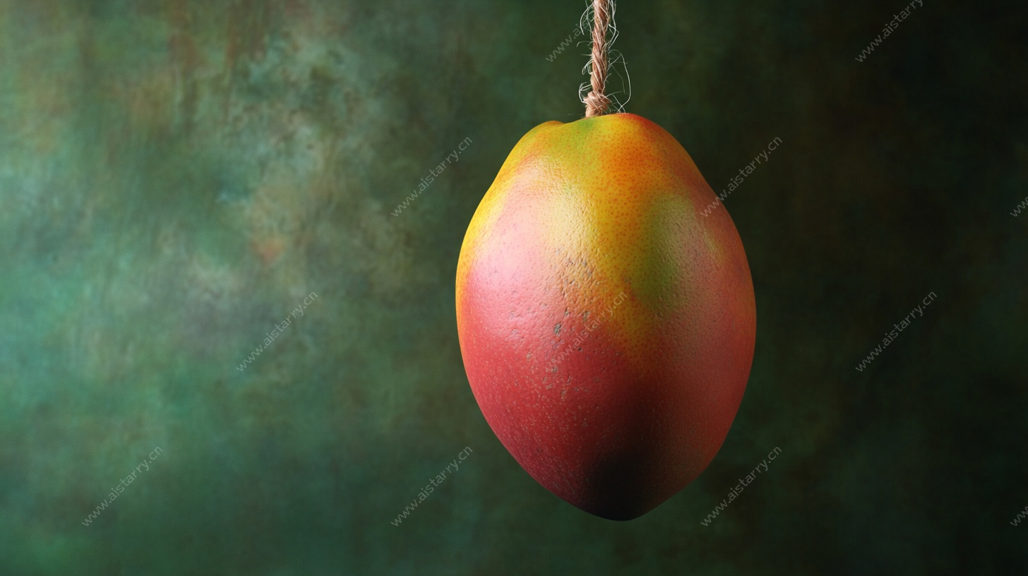 悬挂的多彩芒果静物照