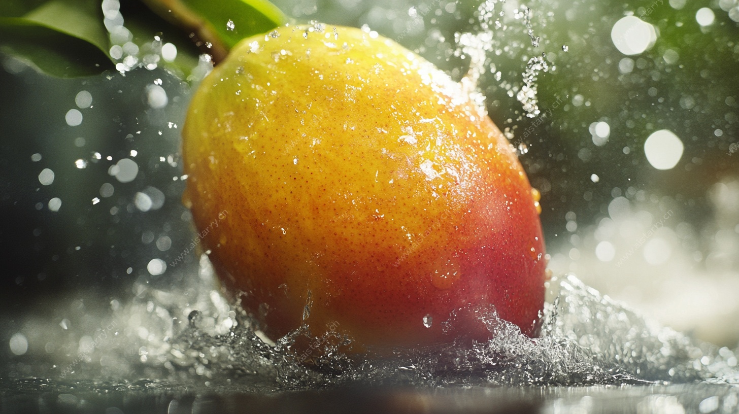 飞溅的多汁芒果