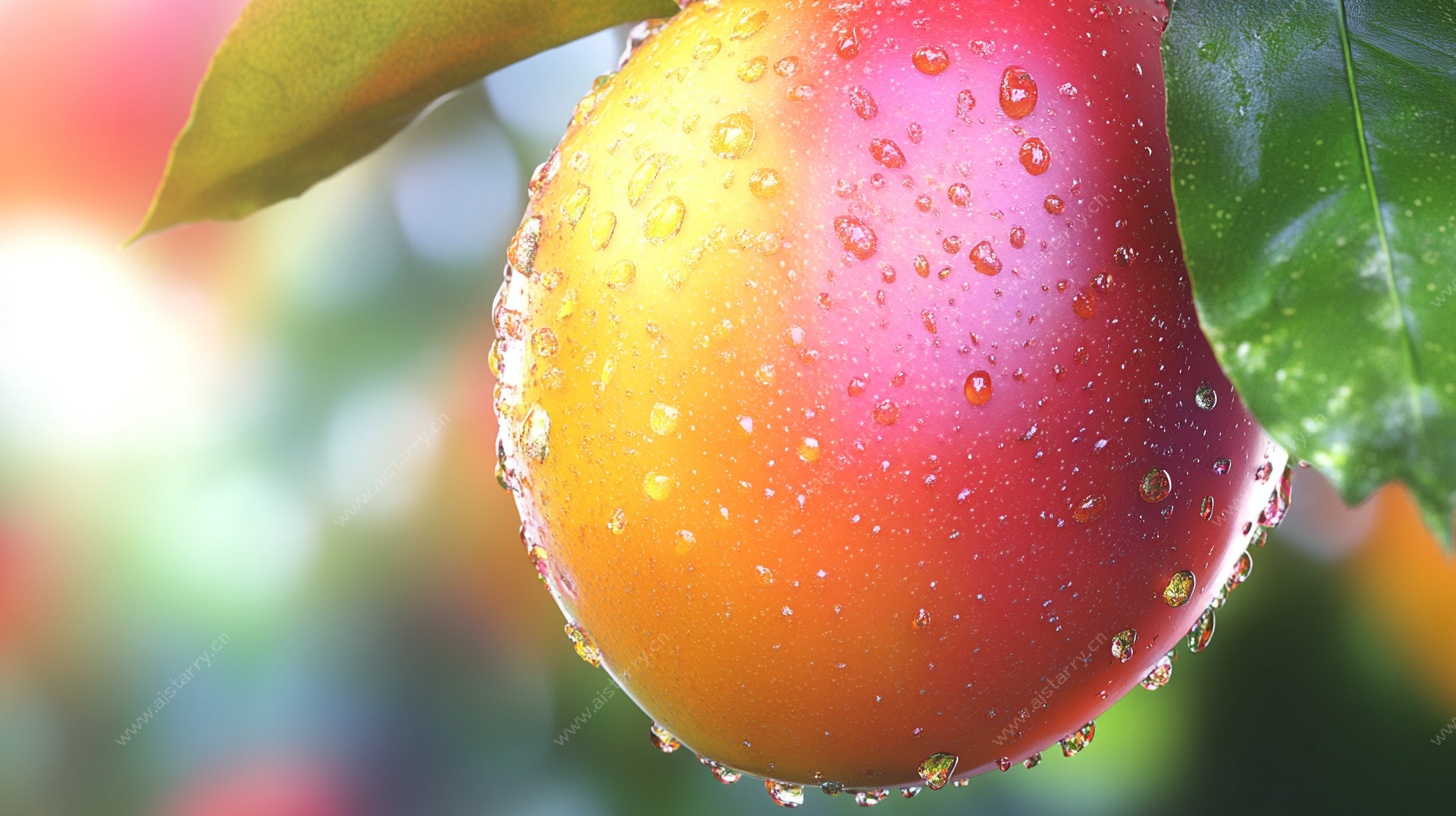 水润多彩鲜李子特写