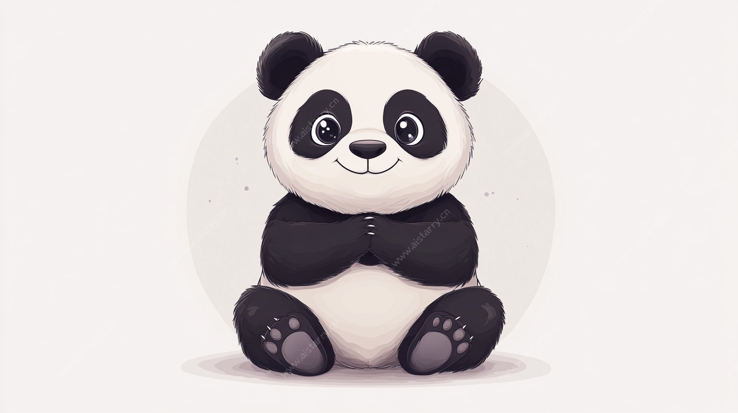 可爱熊猫卡通形象