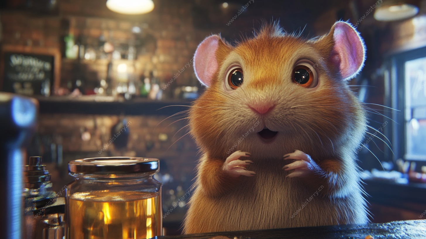 酒吧里的萌鼠