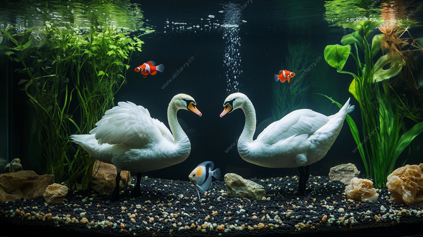 缸中天鹅与鱼的奇幻景致