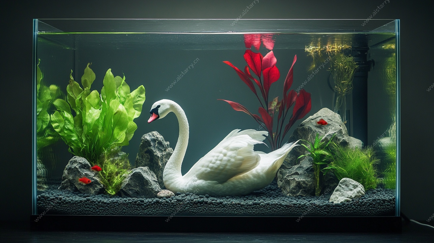 天鹅造景水族箱