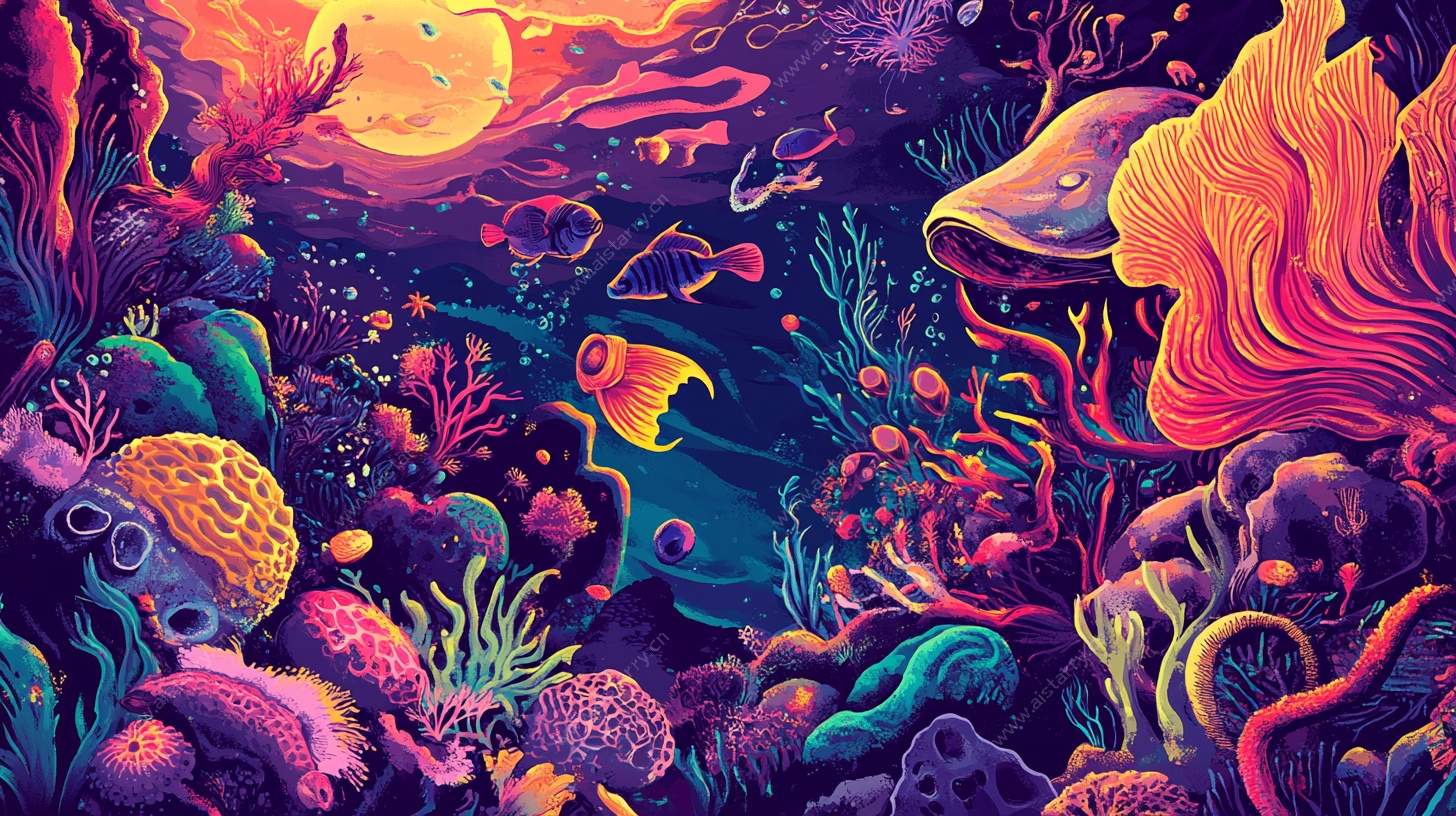 梦幻海底世界插画