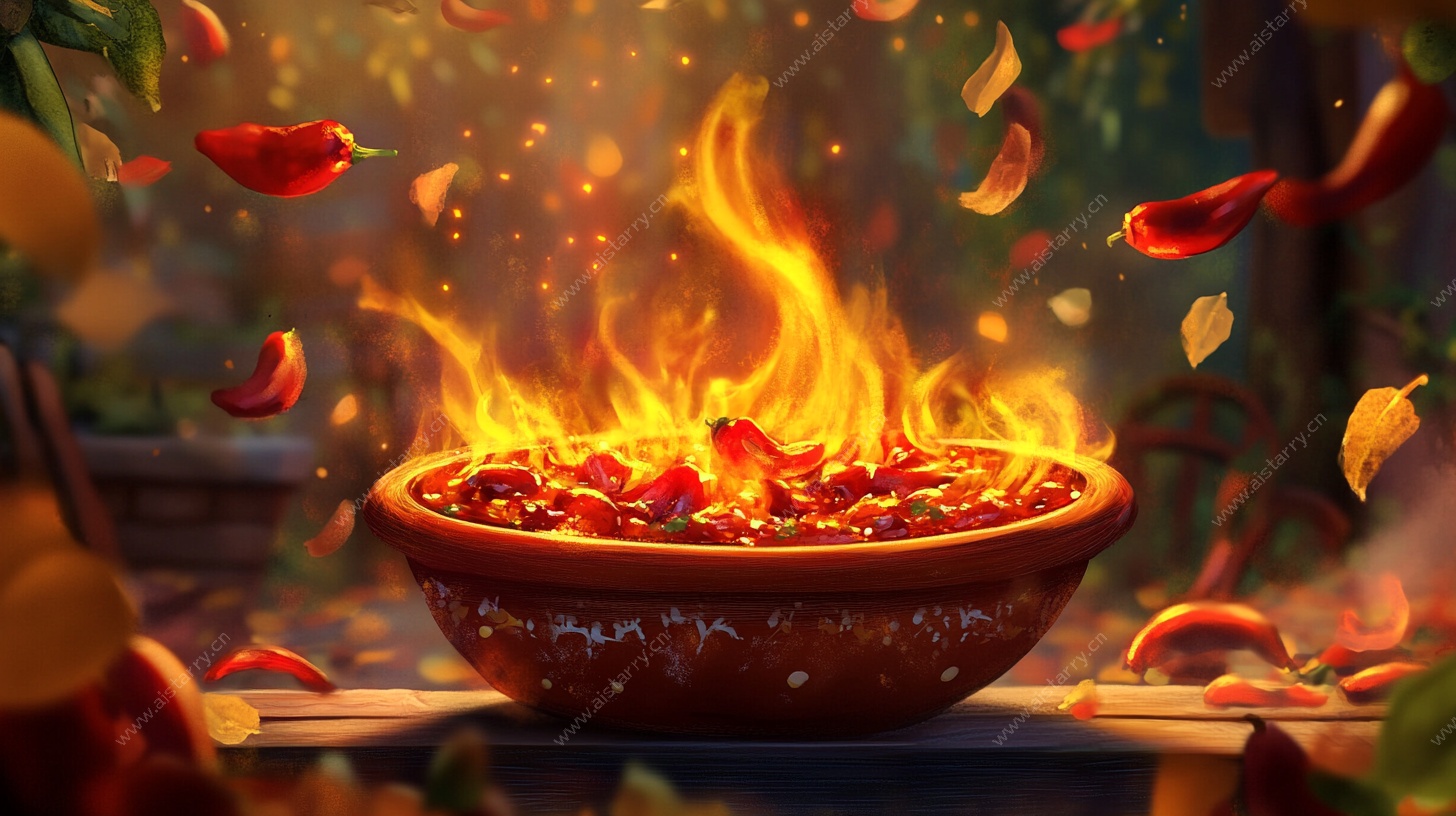 火焰辣椒碗 热辣视觉盛宴
