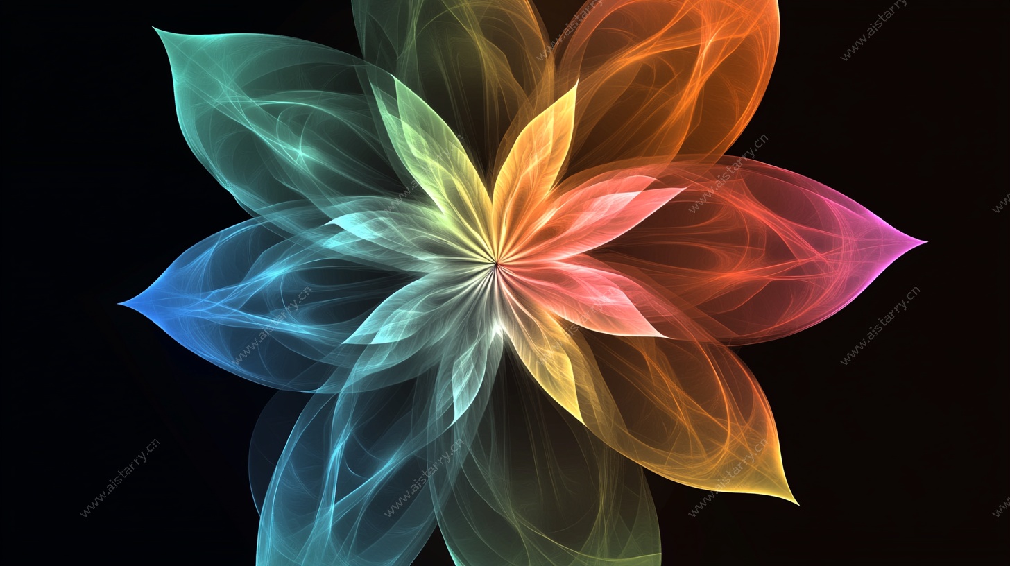 炫彩幻彩花朵图案