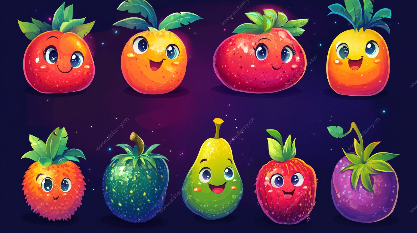 可爱水果卡通形象集合