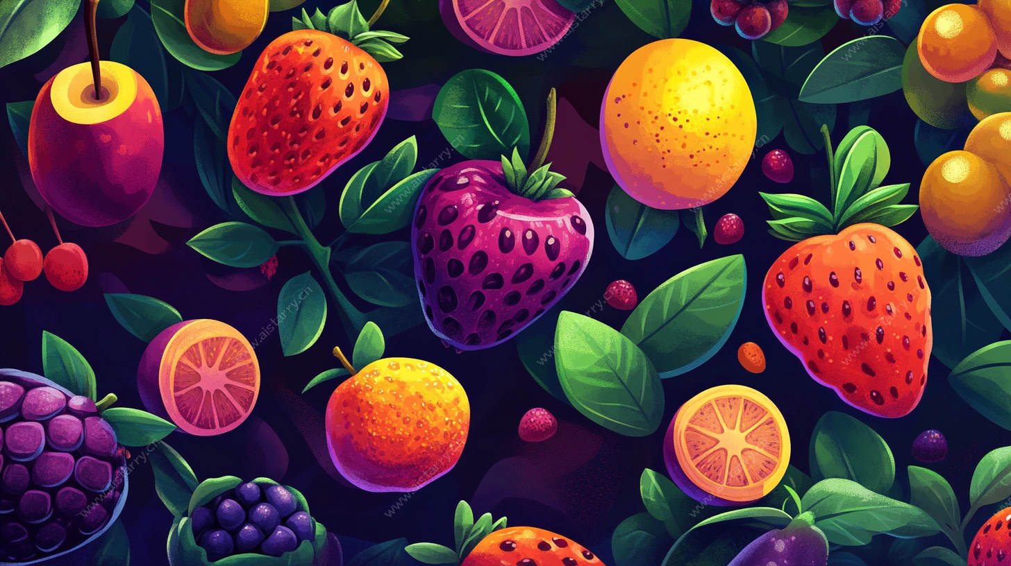 缤纷水果插画