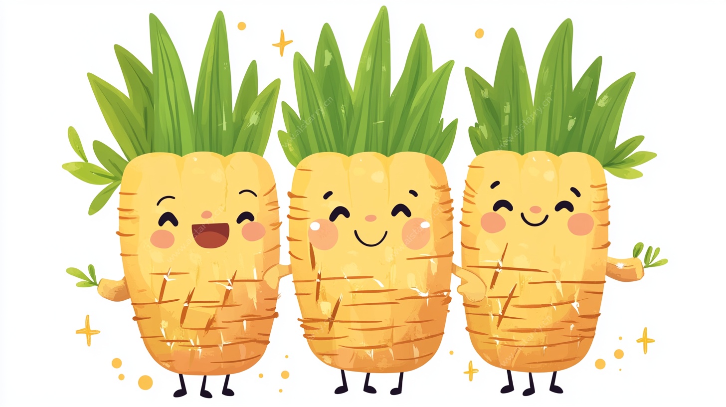 可爱菠萝三兄弟