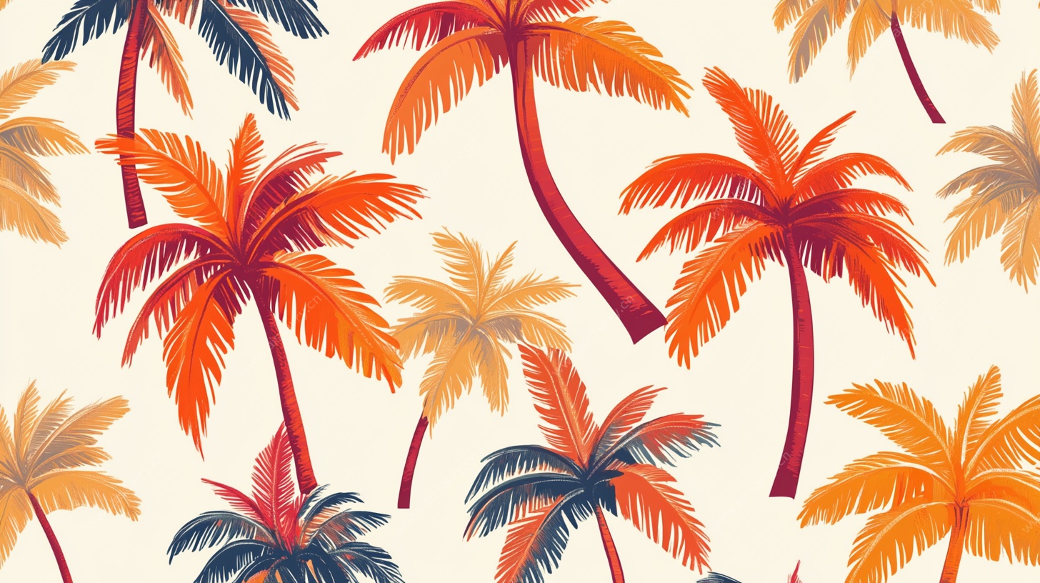 热带棕榈树图案背景图