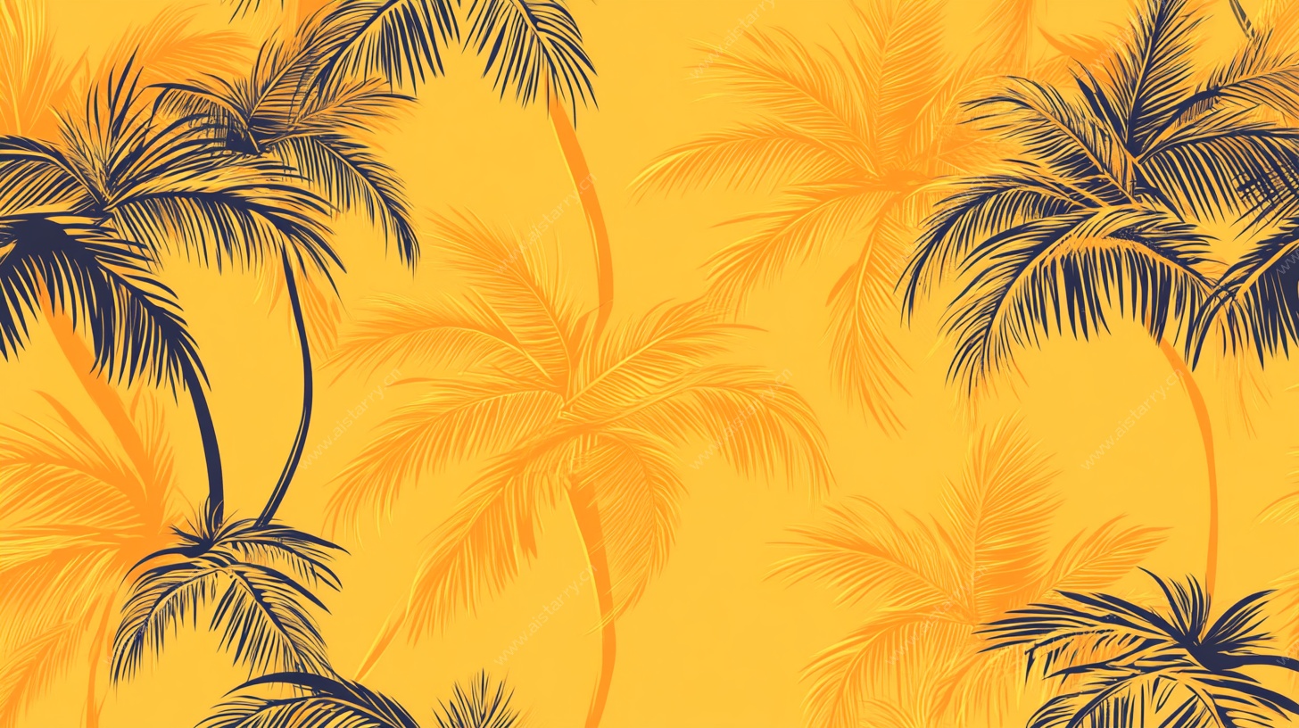 热带棕榈树图案背景