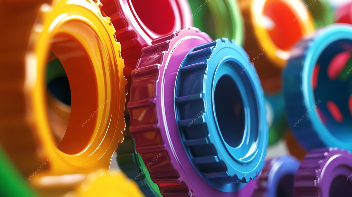 多彩齿轮特写