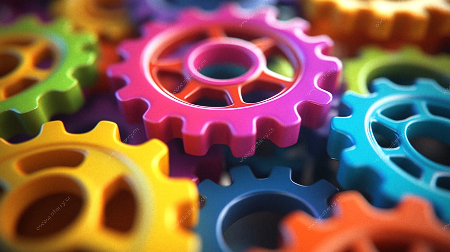 多彩齿轮特写