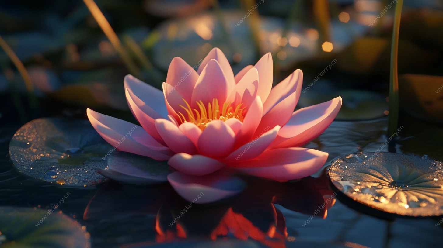 粉色睡莲的静谧之美