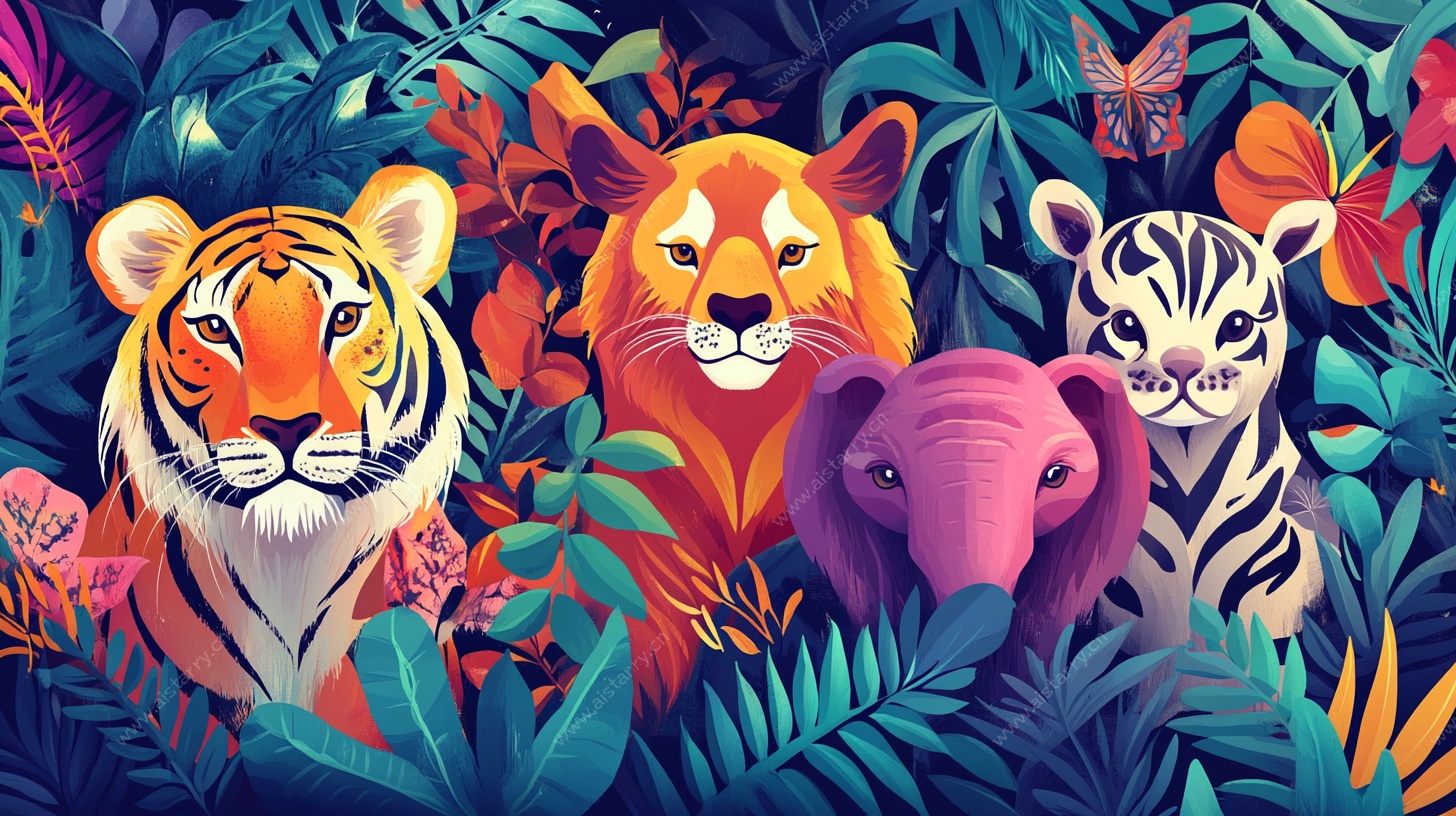 丛林动物大聚会