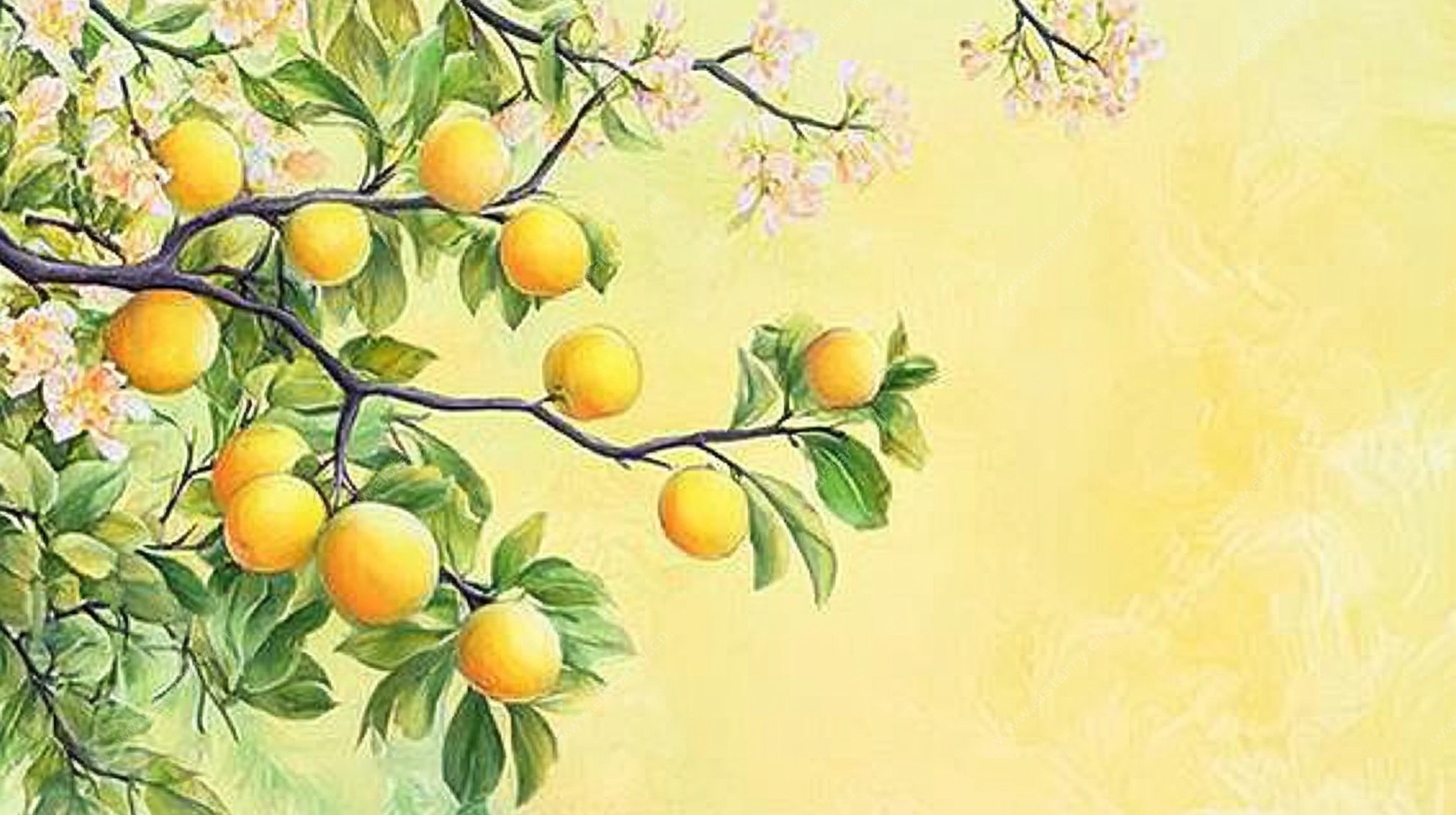 枝头黄果伴繁花