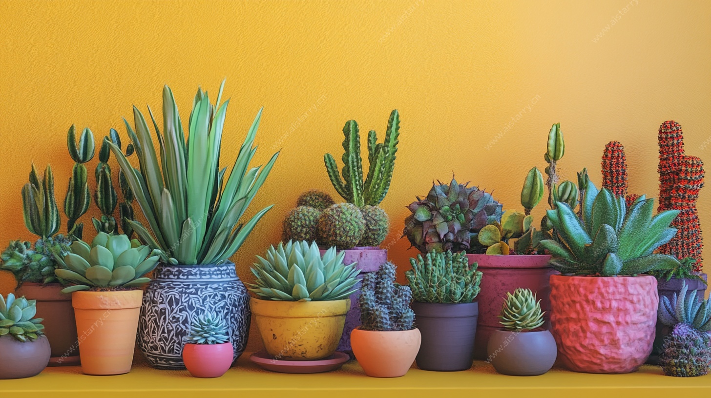 多彩盆栽 多肉与仙人掌集合