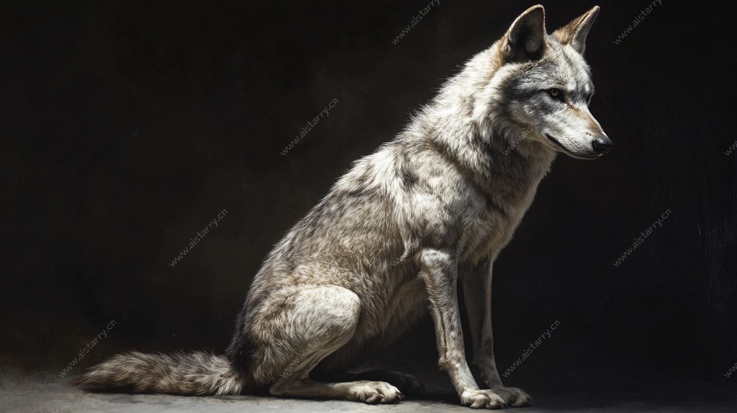 孤狼坐像 神秘野性之姿