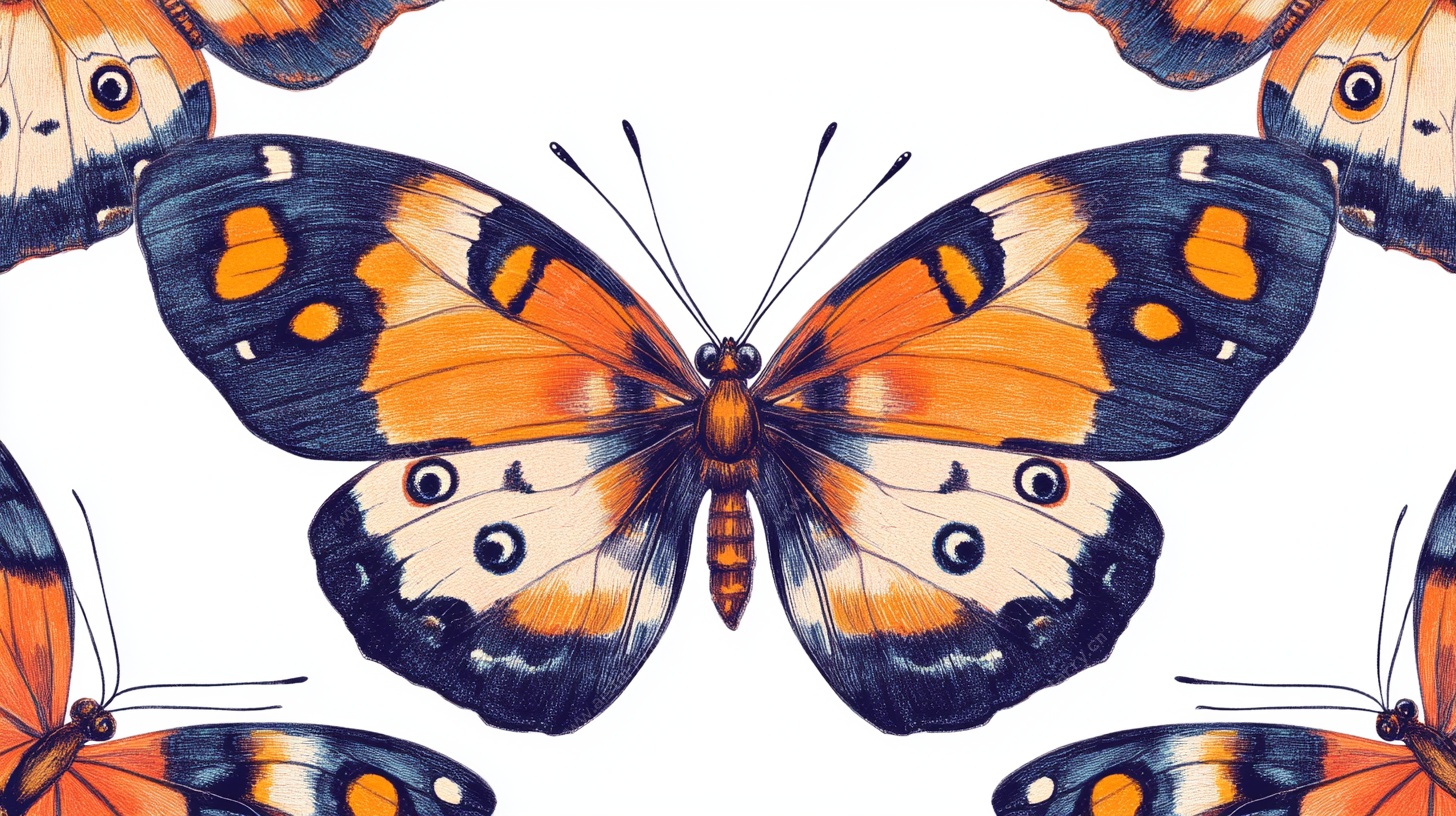 蝴蝶图案 多彩灵动之美