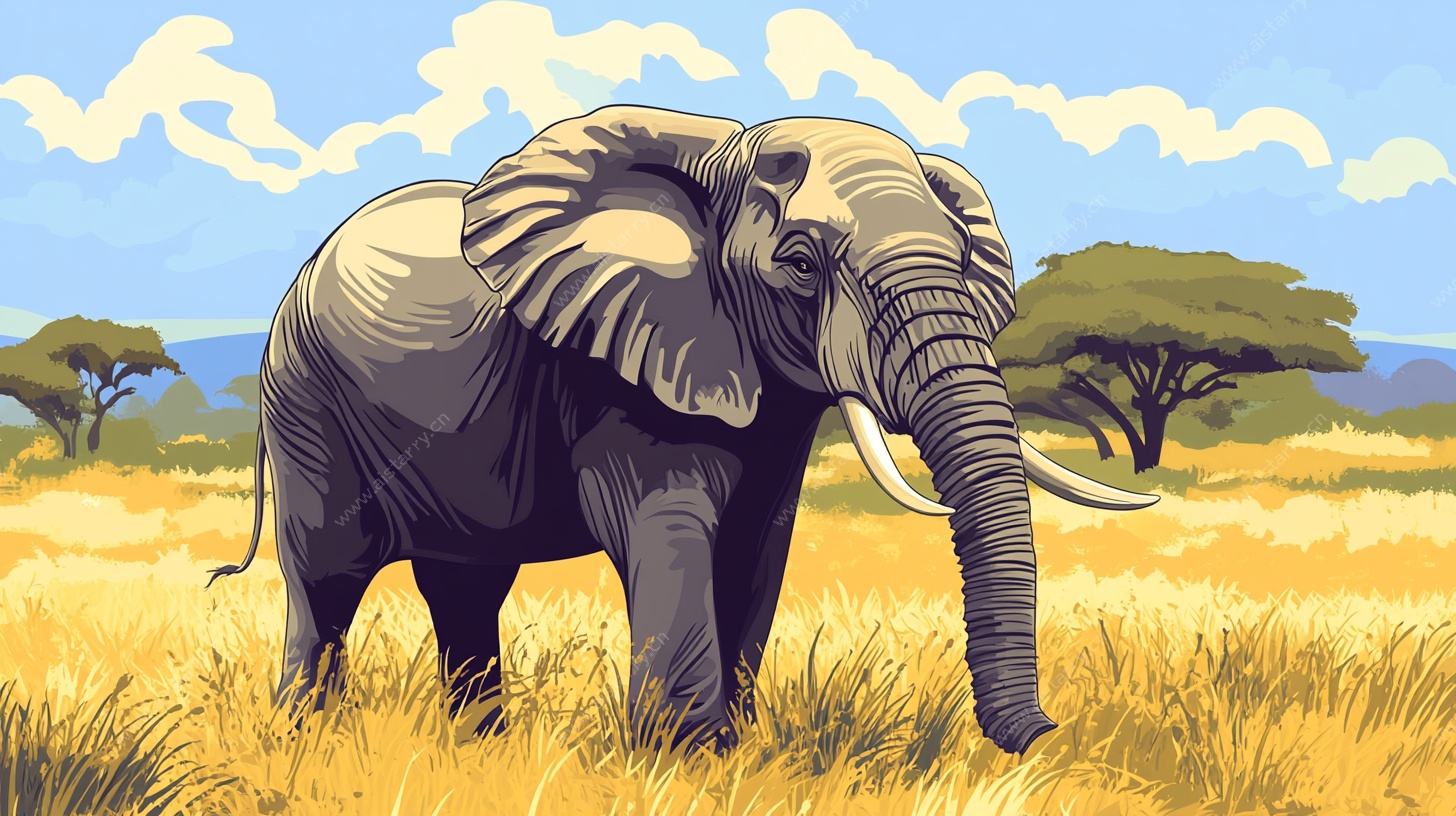 草原上的大象