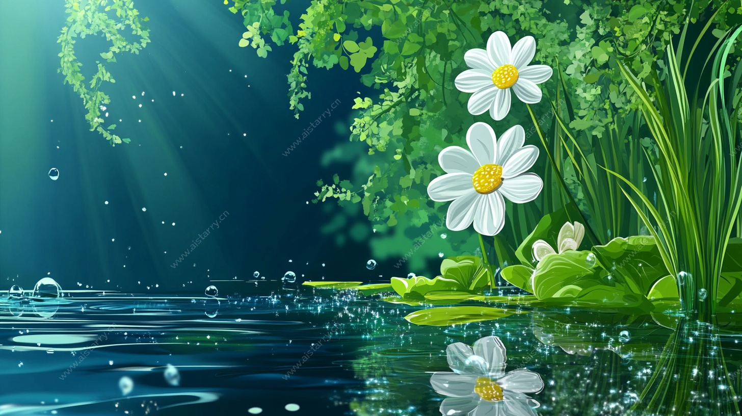 溪边雏菊的自然之美