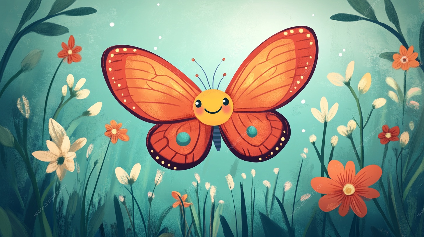 花丛中的快乐蝴蝶