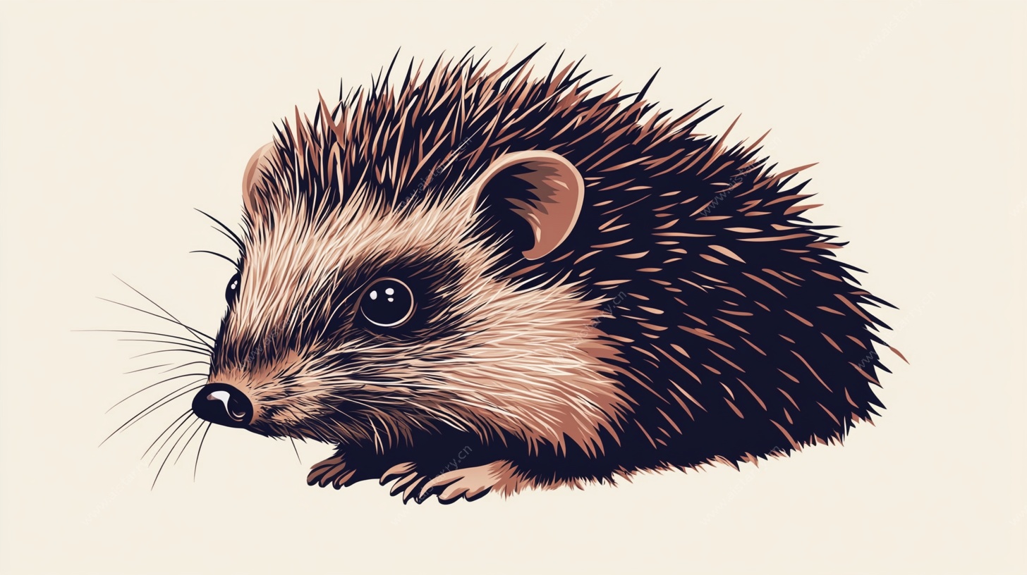 可爱刺猬插画