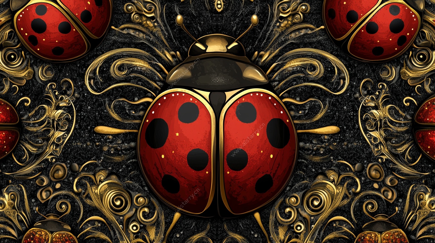 金纹瓢虫奇幻图案