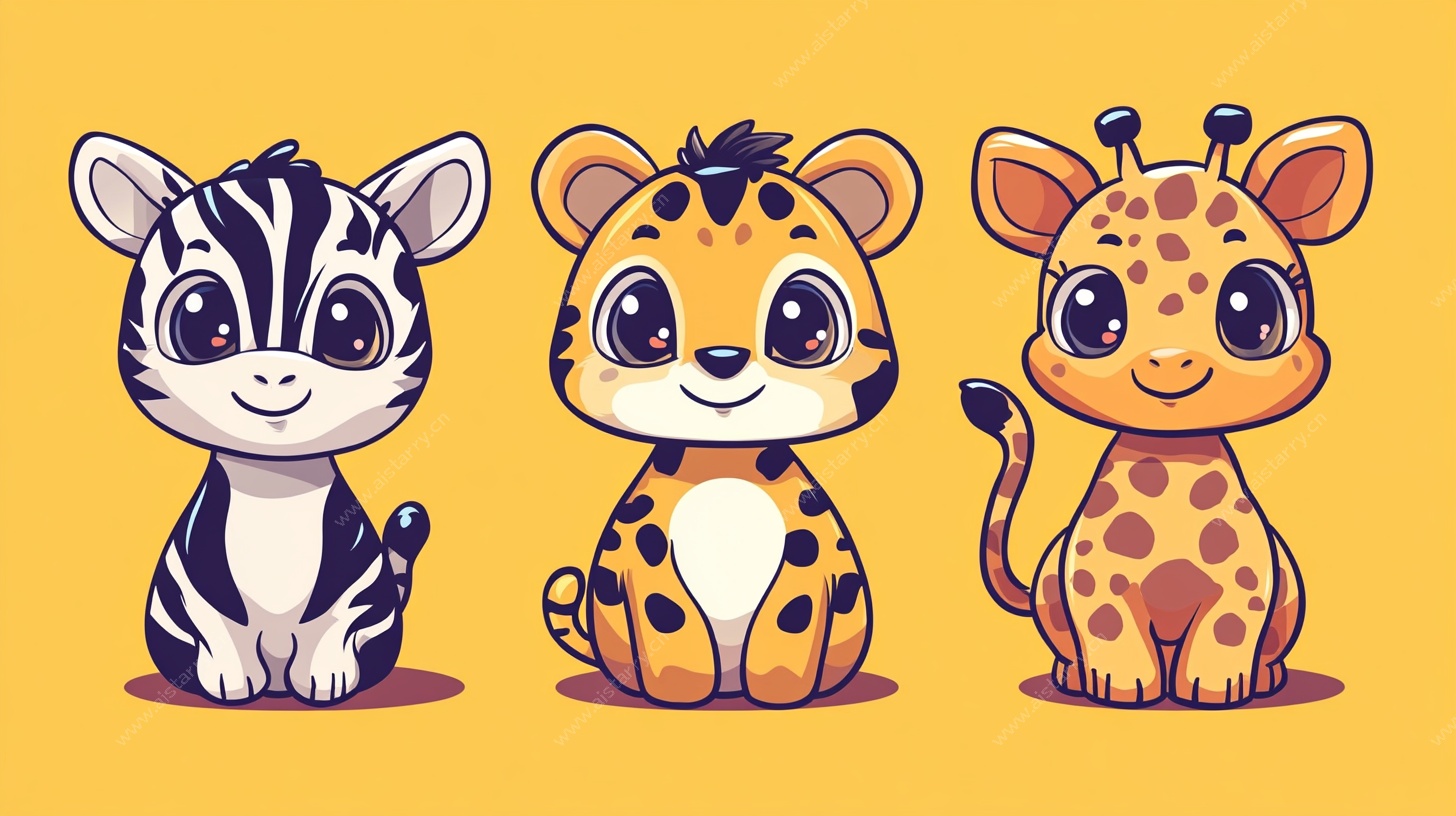 可爱动物三兄弟