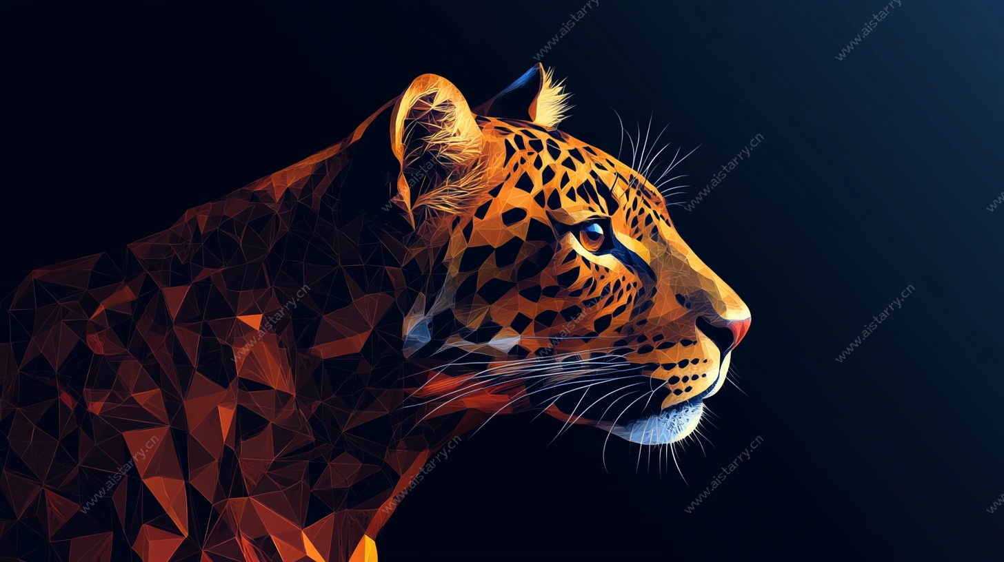 几何风格猎豹头像