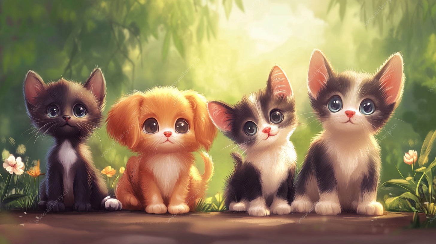 萌宠天团齐聚绿意草地