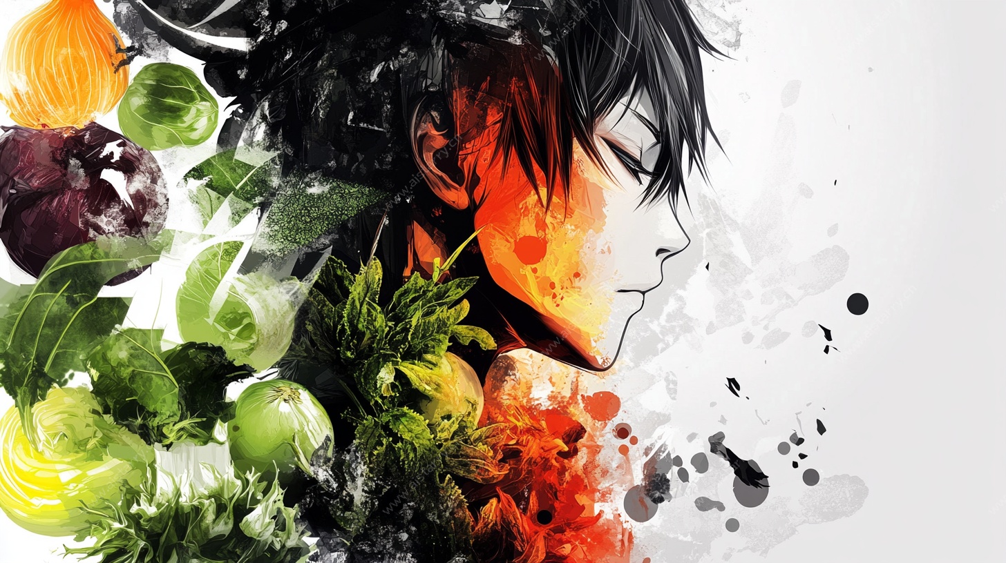 水墨风格动漫人物插画