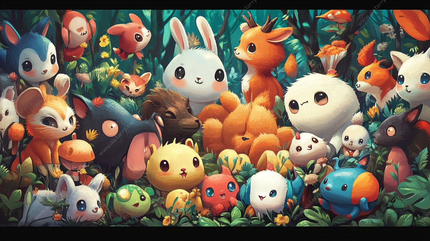 可爱动物森林大聚会