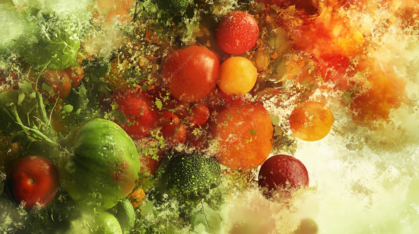 缤纷蔬果梦幻艺术画面