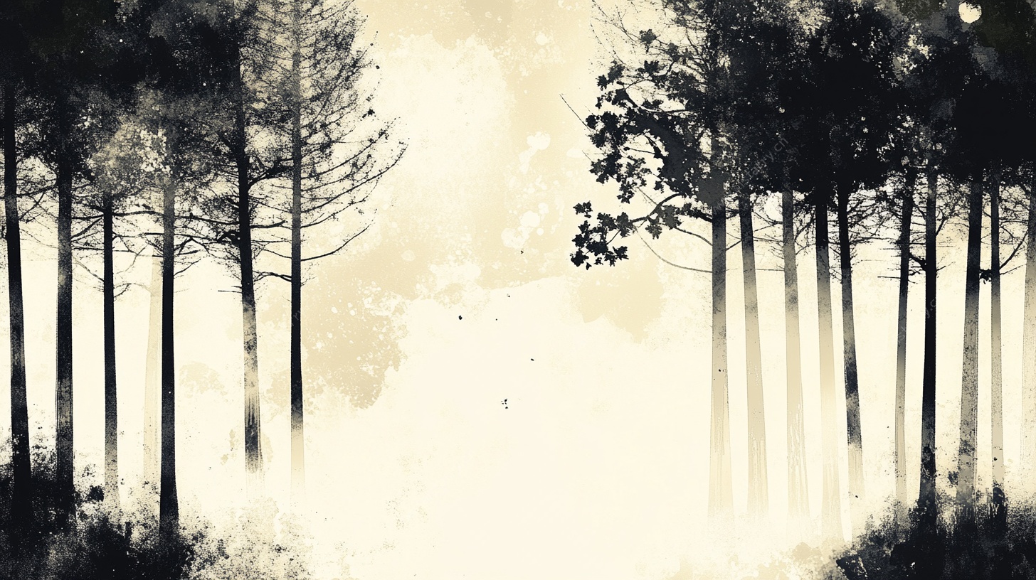 梦幻雾中森林意境图