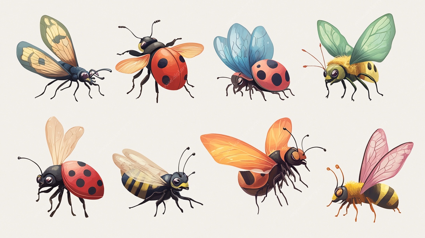多彩昆虫插画集合