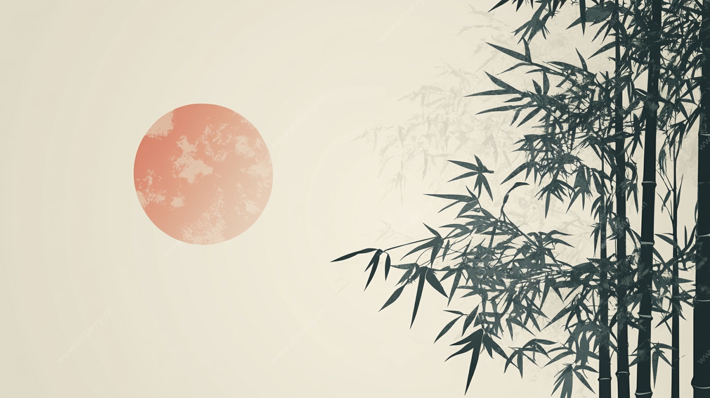 月夜竹林图