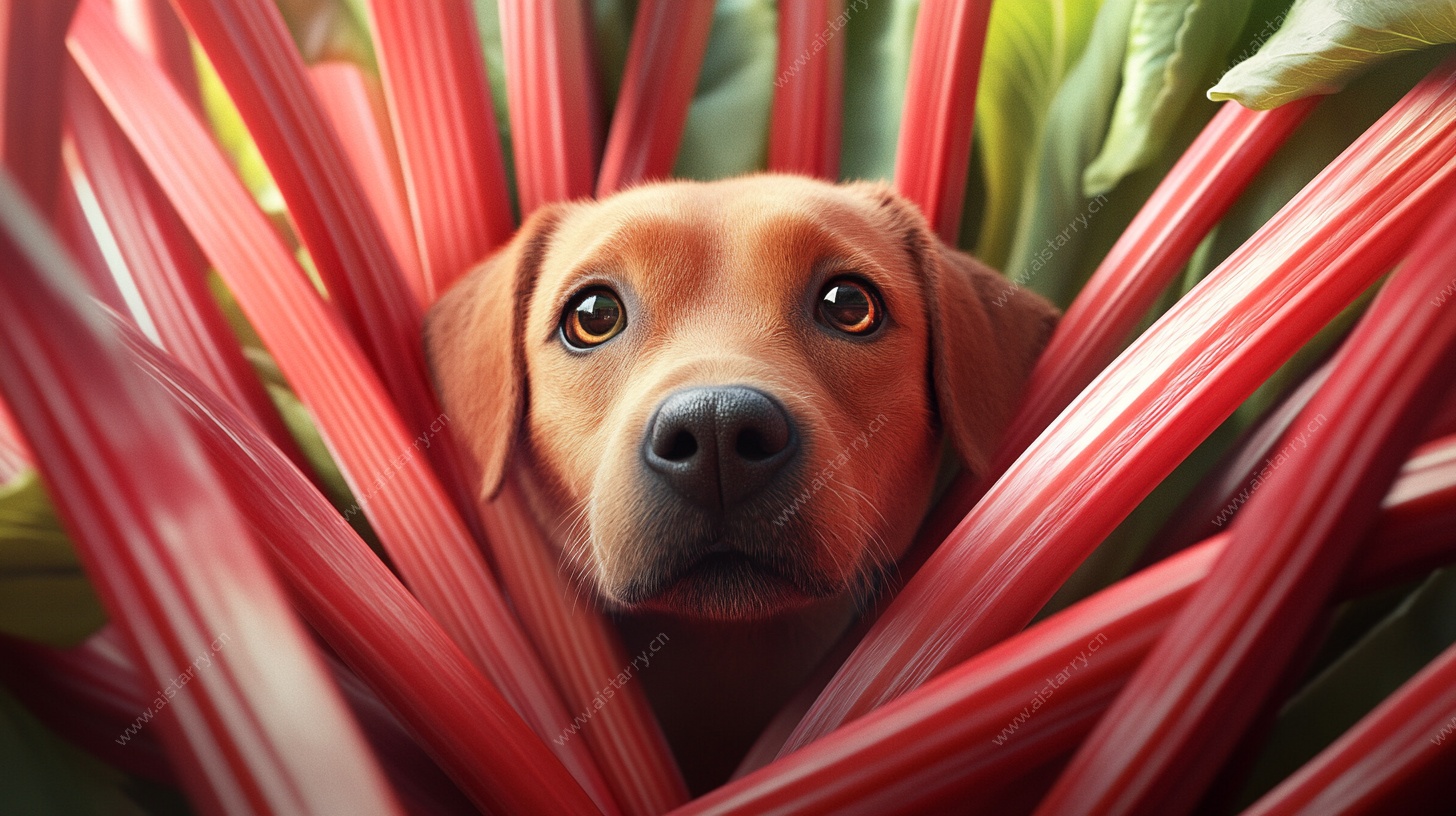 藏于红植物间的可爱幼犬