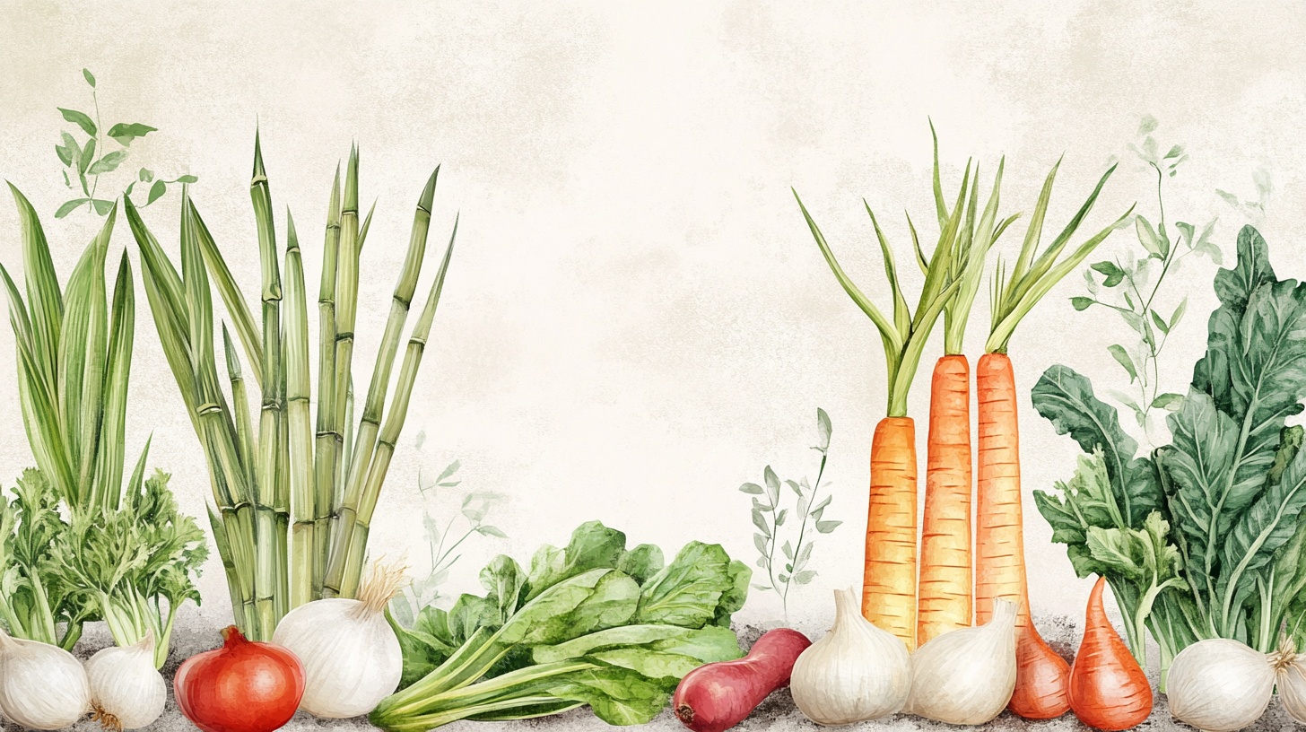 田园风蔬菜静物插画