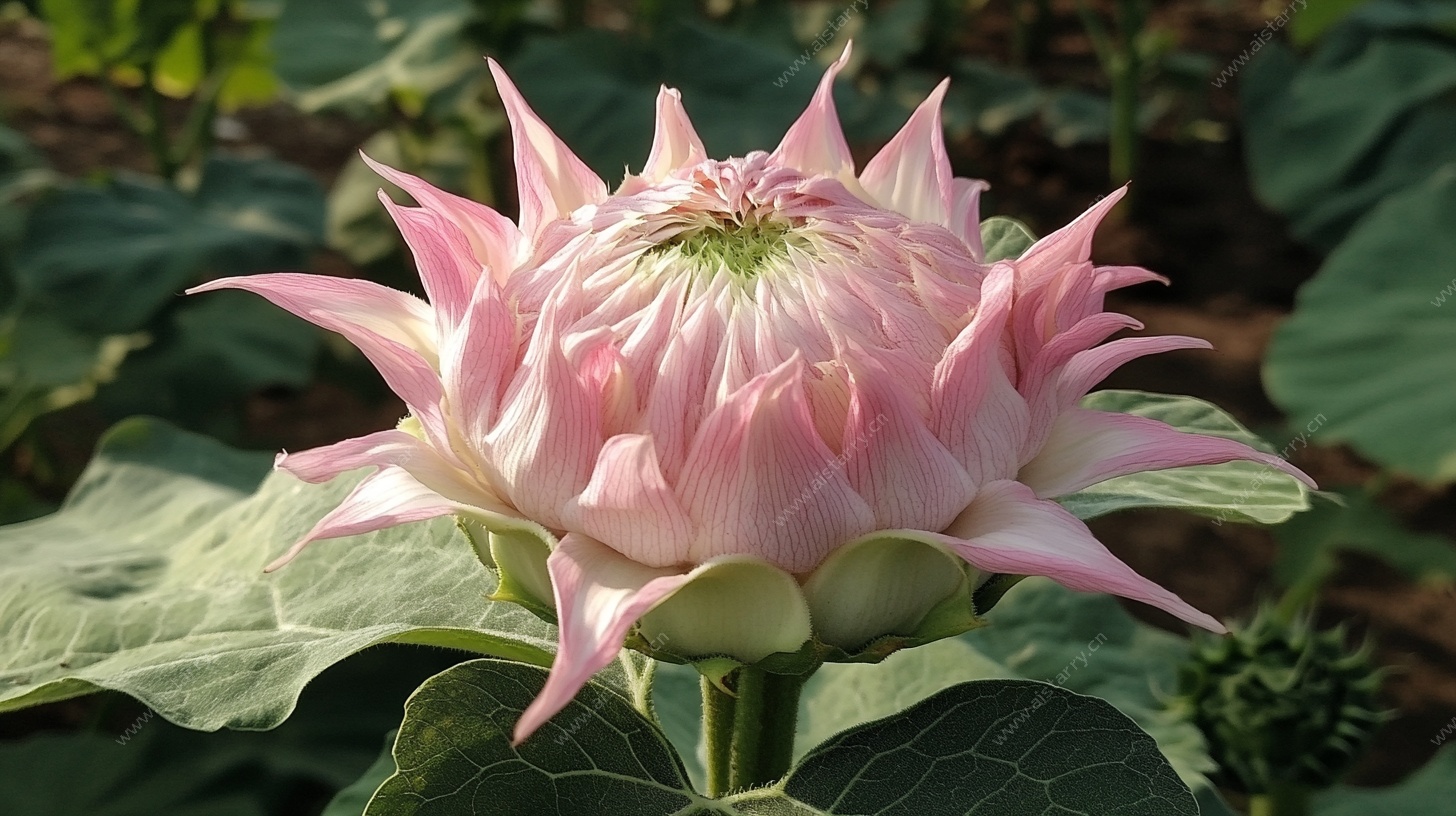 粉色奇特莲花绽放