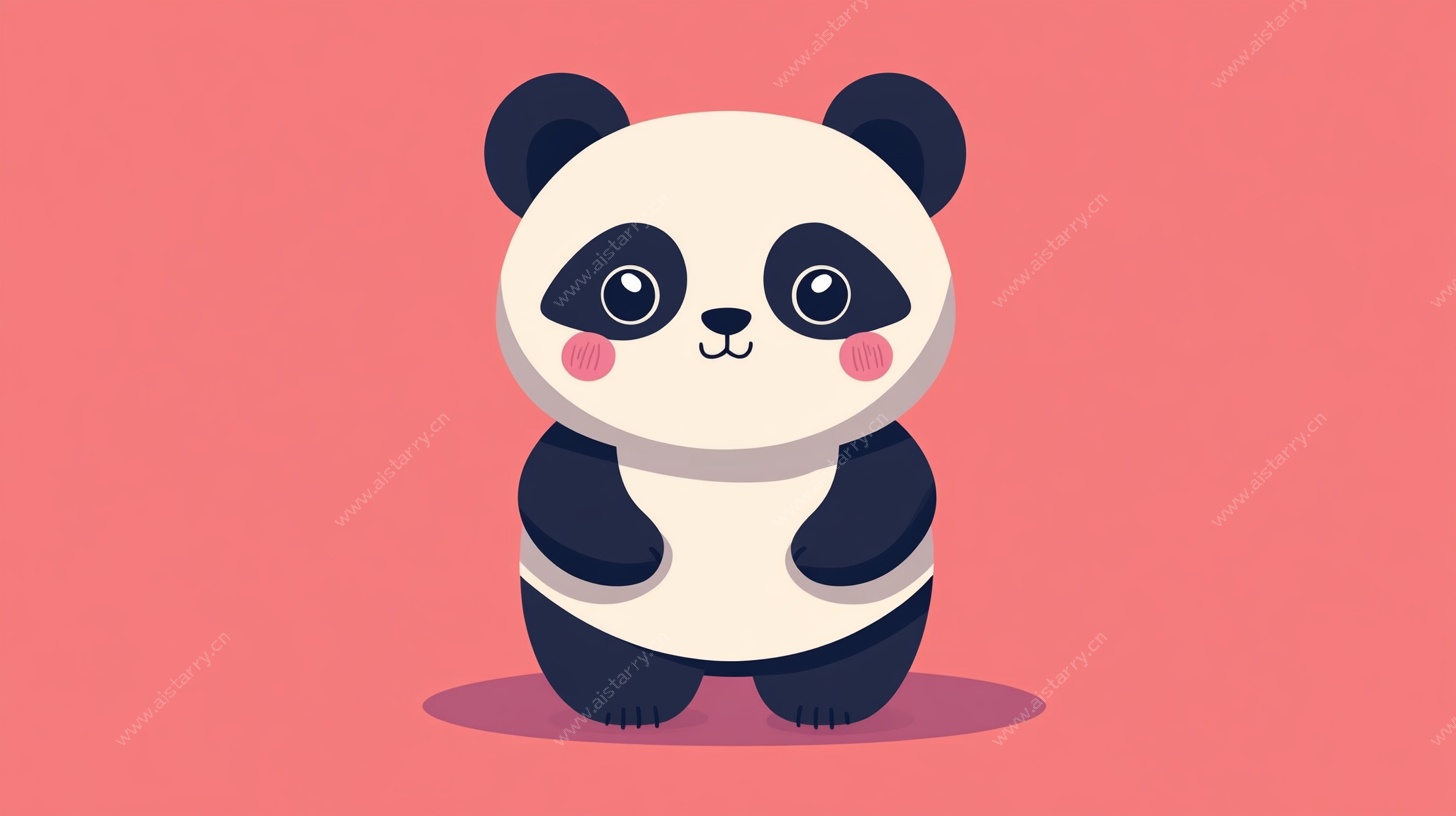 可爱熊猫卡通形象