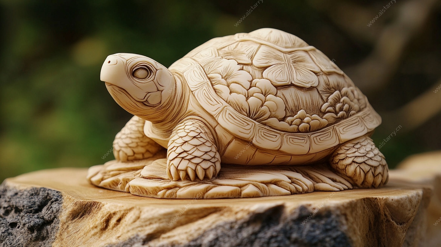 木雕乌龟摆件