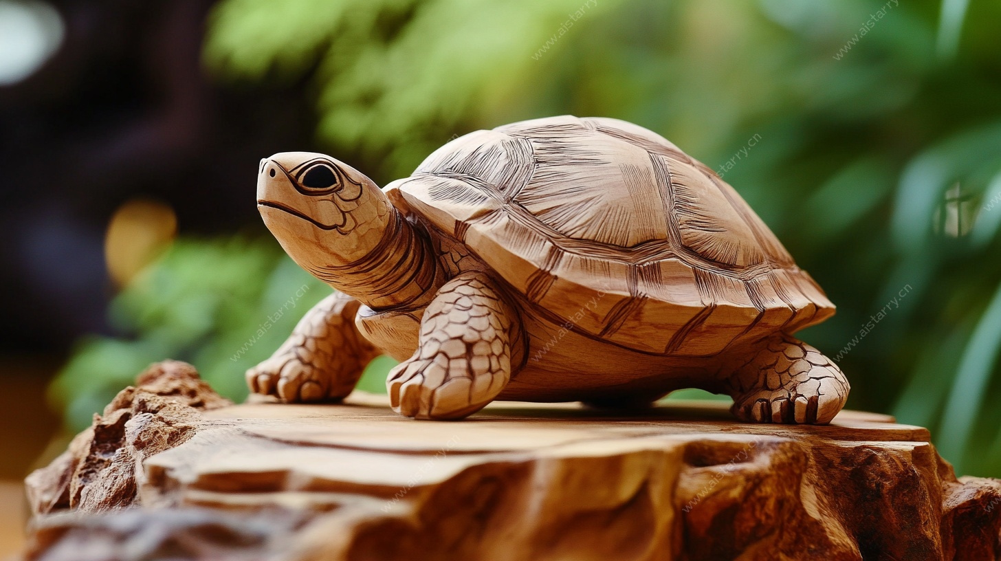 木雕乌龟摆件