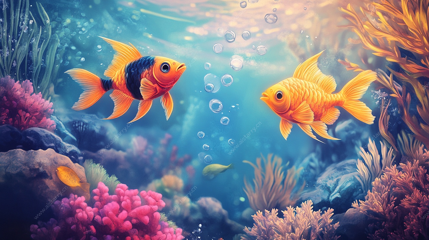 海底金鱼梦幻共游图景
