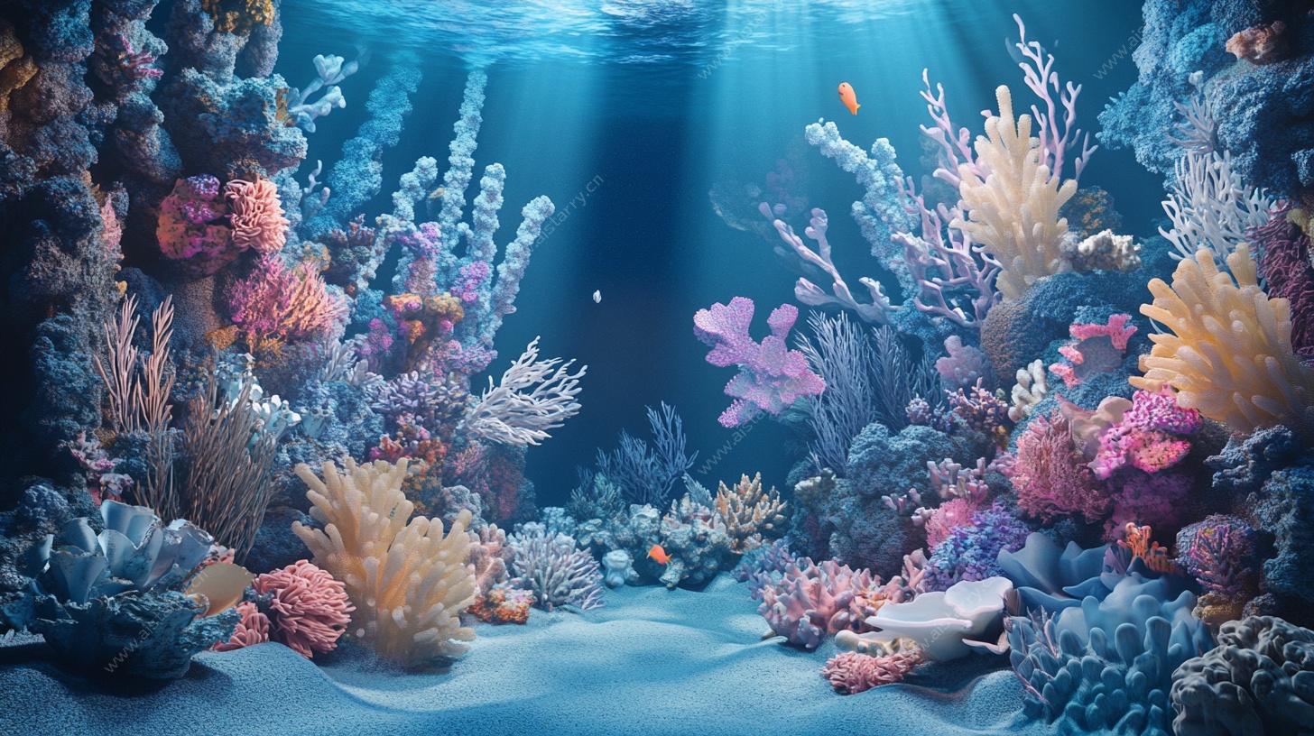 梦幻海底珊瑚景观
